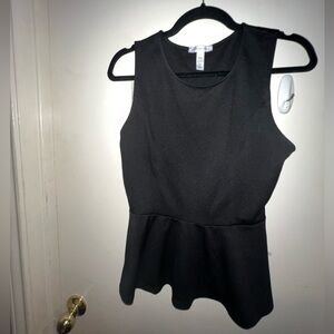 Black peplum top